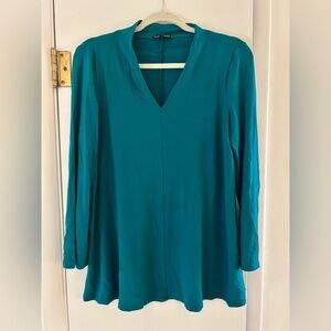 Eileen Fisher Teal V-Neck